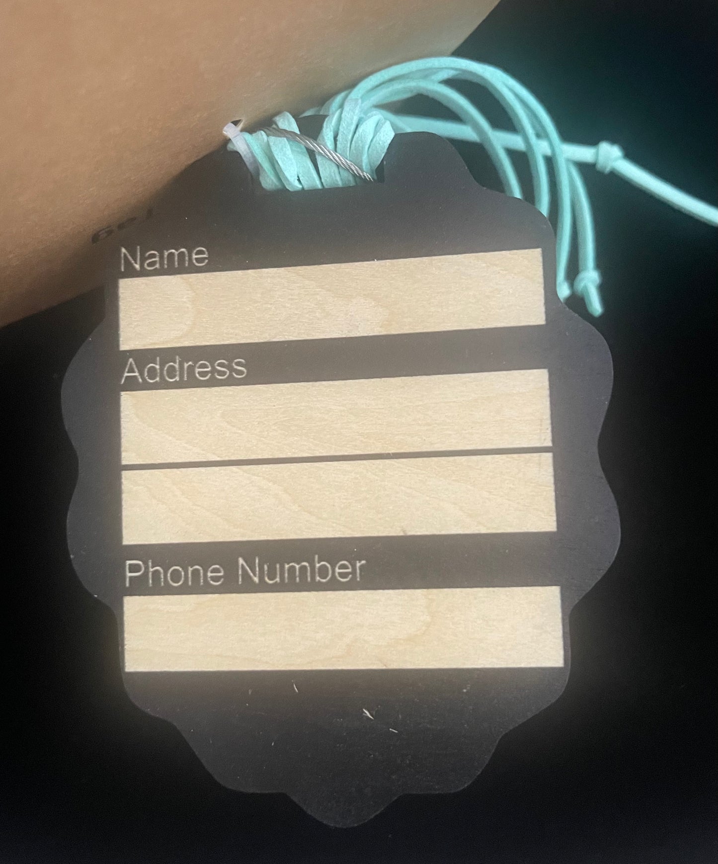Wooden Luggage Tag
