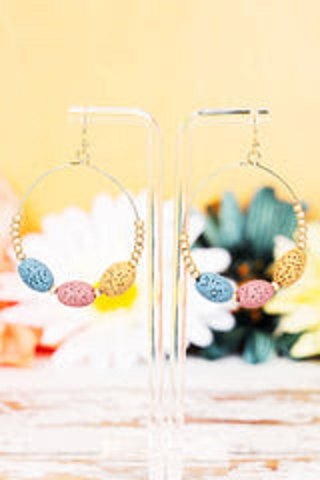 Unique Earrings feature Lave Rock