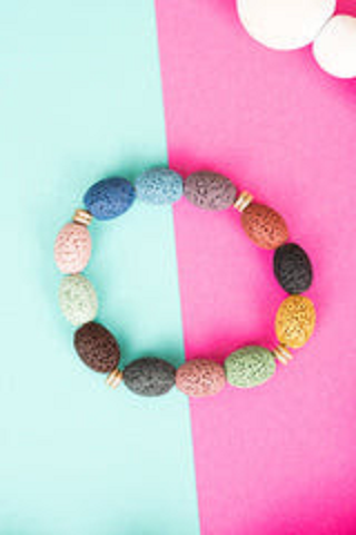 Lava rock beads bracelet